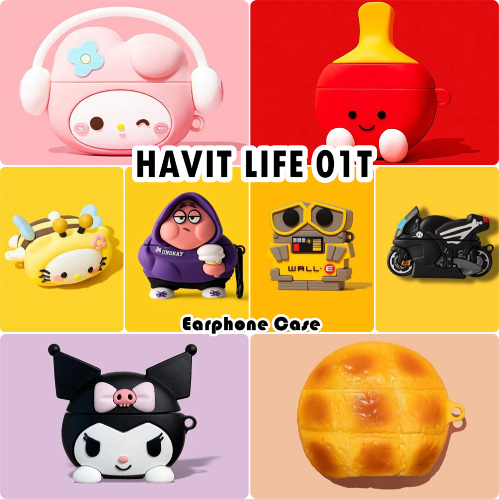 In StockFor HAVIT LIFE 01T Case Casing Soft Silicone Headphone Case Cute Cartoon NO.3