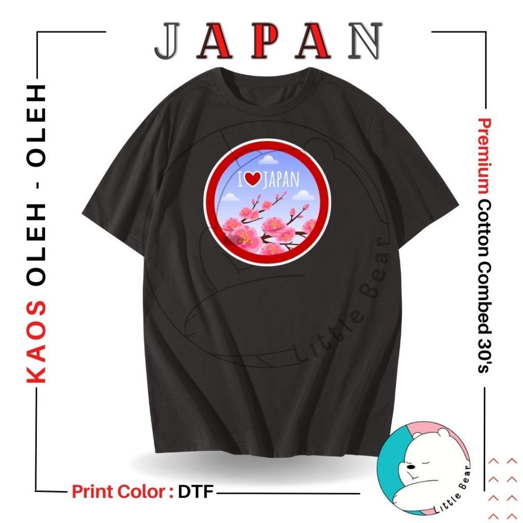 LITTLEBEAR JAPANESE SOUVENIR เสื้อยืดสีดํา TSHIRT JAPAN SOUVENIR CLOTHES TYPE 8
