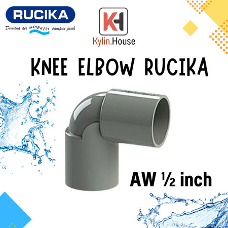 เข่า AW 1/2" RUCIKA / Elbow AW 1/2 นิ้ว PVC Rucika