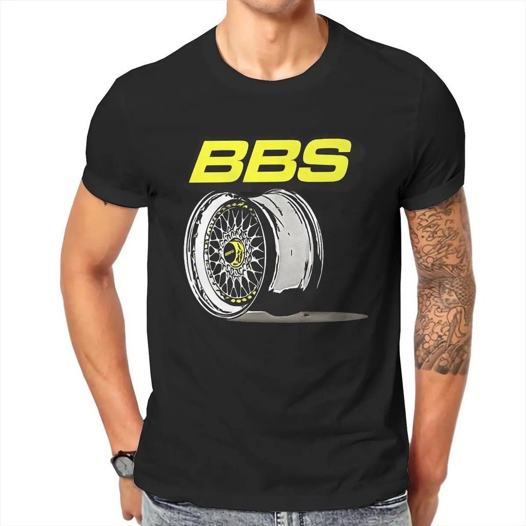 เสื้อยืดผ้าฝ้าย BBS Racing สำหรับผู้ชาย คุณภาพดีรอบคอ สวมใส่ได้ทุกไซส์ จาก S ถึง 3XL