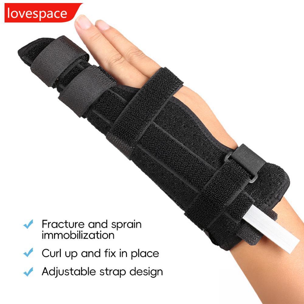 LOVESPACE หักนิ้วมือ Stabilizer สายรัดปรับได้สําหรับแตกหัก Breathable โพสต์-Surgery กีฬาการบาดเจ็บ F