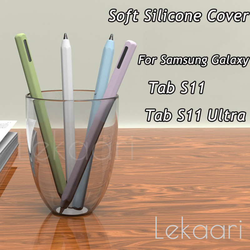 ฝาครอบป้องกันซิลิโคนอ่อนนุ่มสําหรับ Samsung Galaxy Tab S11 Ultra Pen Vintage Anti-Slip Spen Sleeve Cover