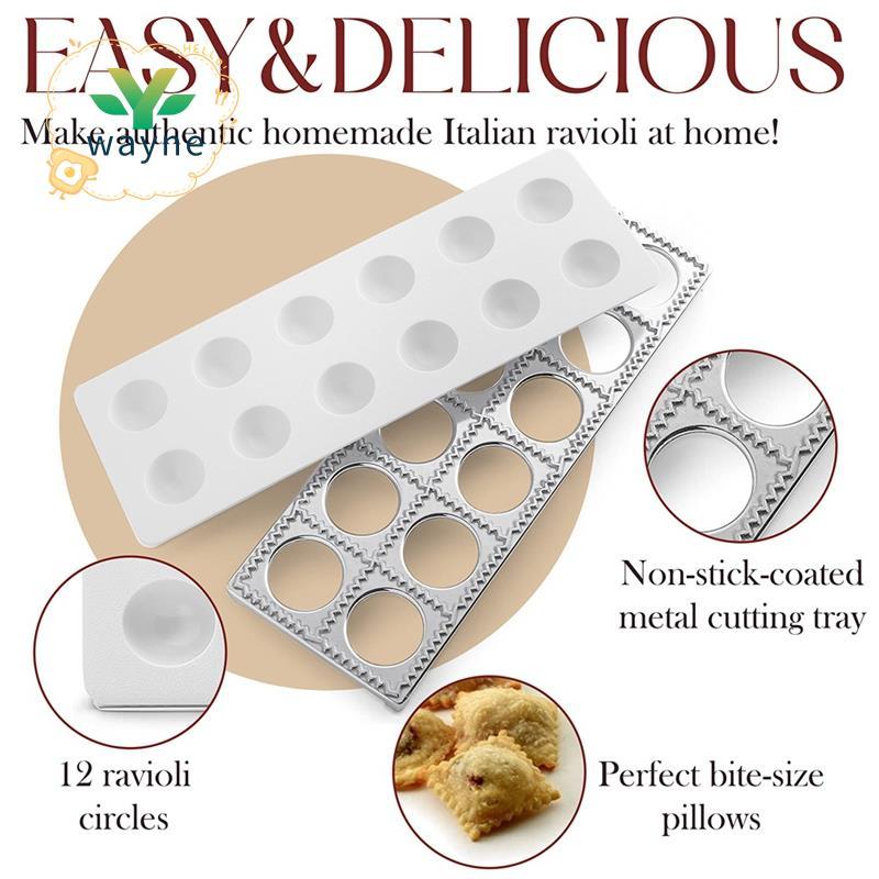 Ravioli Maker แม่พิมพ์ Potsticker เนื้อ Dumpling Maker, Ravioli แสตมป์พาสต้าชุดทําพาสต้าเครื่องมือ