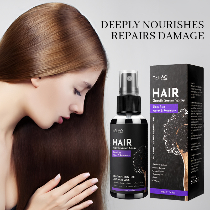 Black Rice Water Rosemary Essence Mist Scalp Care Solution Hair Nourishing Mist Hair Care Essence Mi