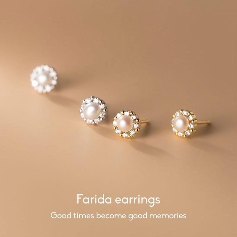 Farida Earrings ต่างหูเงินแท้ S925 [MERCELO]