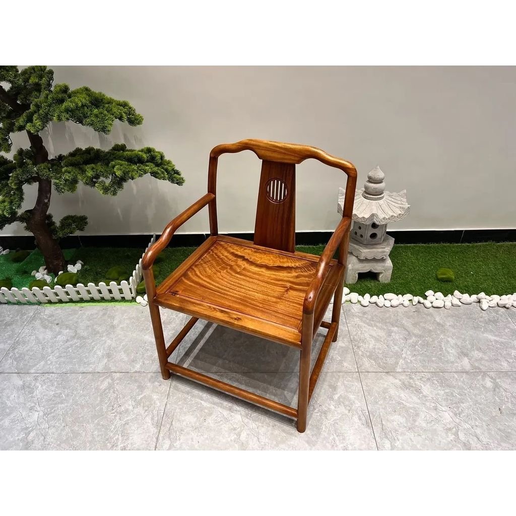 เก้าอี้ Tai Shi Okan Walnut L7 อย่างเป็นทางการหมวกเก้าอี้ Master เก้าอี้ไม้เนื้อแข็ง Zen เก้าอี้รอบท