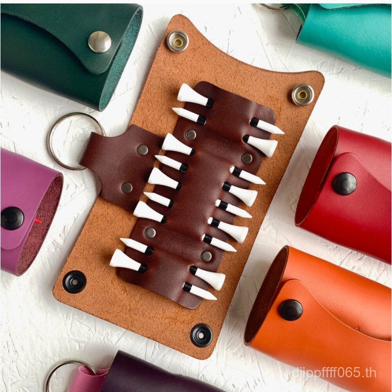 กระเป๋าหนังPU พวงกุญแจ อุปกรณ์เสริมกอล์ฟ พร้อมสายคล้องเอวและGolf tee CMM4