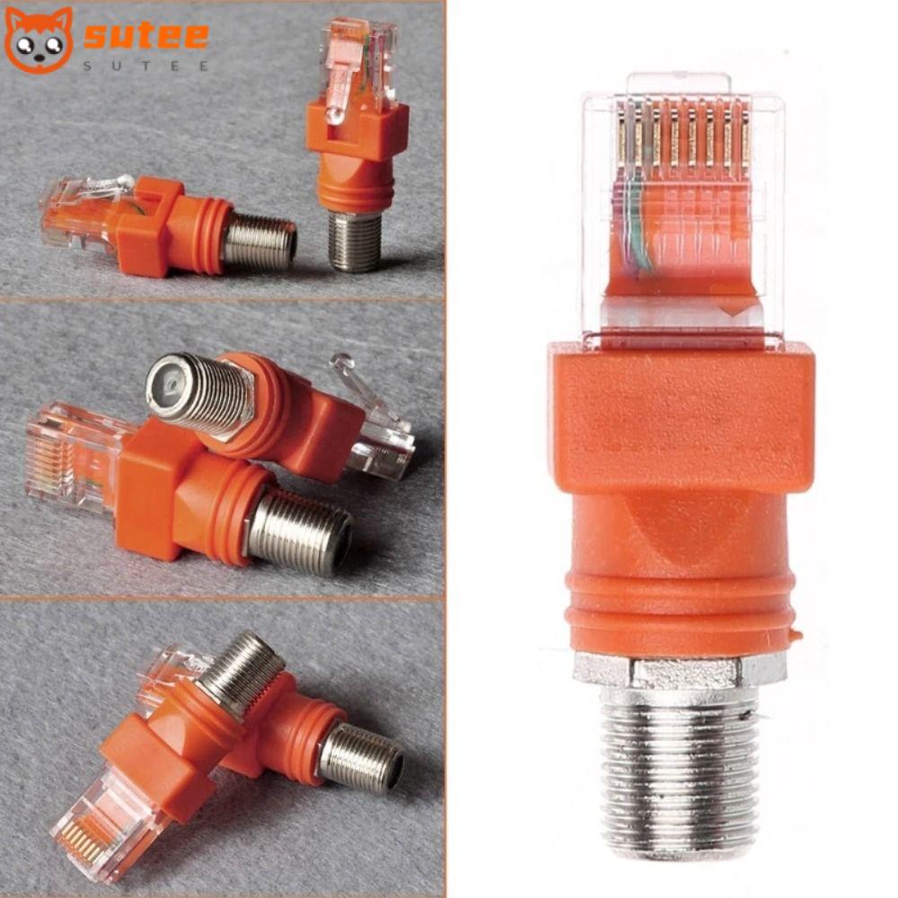 SOTEE RJ45 ถึง RF Connector,อะแดปเตอร์ Coax RJ45 ถึง RF หญิงซ็อกเก็ต BNC F-Type Connector,คุณภาพสูง 