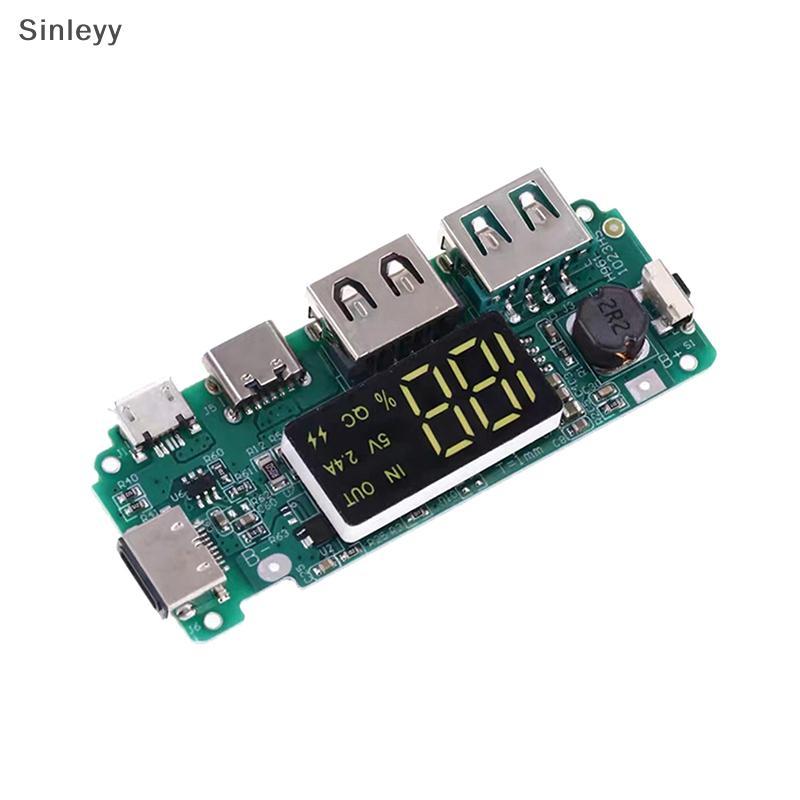 NL Charger Board LED Dual USB 5V 2.4A Micro Type-C USB มือถือ 18650 จอแสดงผลดิจิตอลโมดูลชาร์จ N