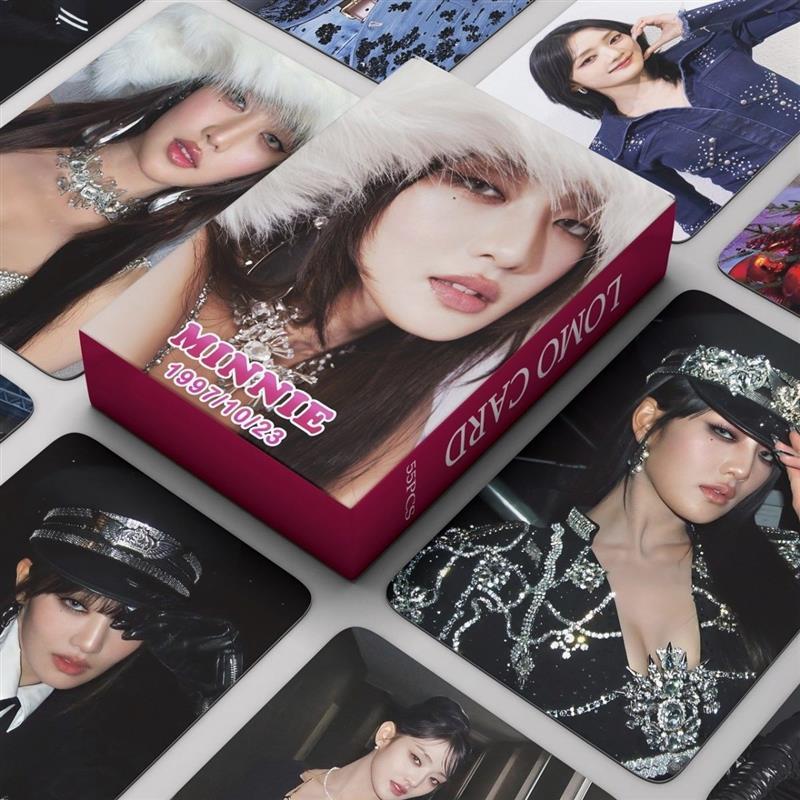 55 ชิ้น GIDLE Photocards การ์ดอย่างเป็นทางการการ์ดจริง Self-Printing Minnie MINNIE เดี่ยว Super Lady