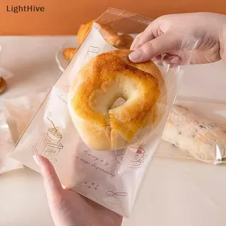 [LightHive] ถุงพลาสติกซีลกาวในตัว 50 ชิ้นสําหรับบรรจุภัณฑ์เบเกอรี่ ครัวซองต์ บิสกิตแฮนด์เมดปาร์ตี้/ ขนมปัง และบรรจุเค้ก (TH)