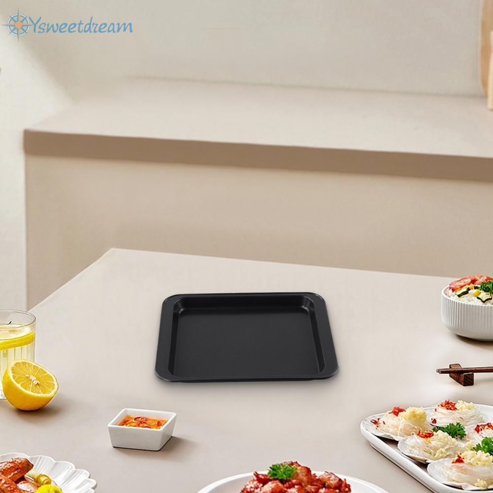 【SWTDRM】Bread Cake Baking Tray Easy Grip Handles Stainless Steel Easy Clean Baking Tray