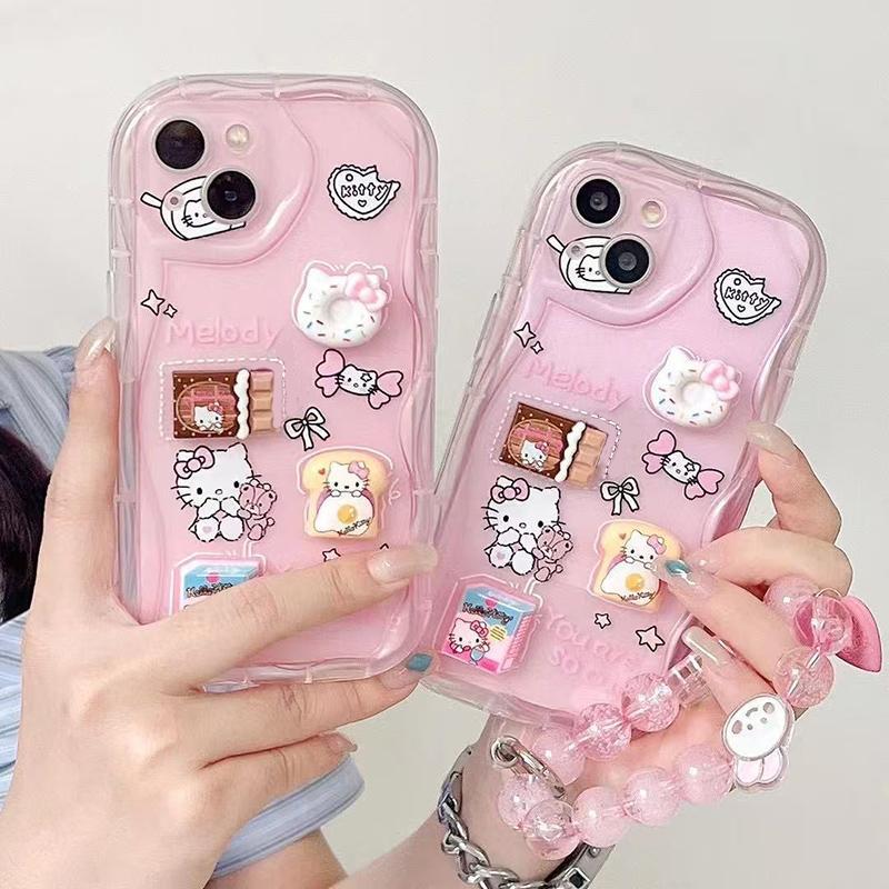 ขนมอินเทรนด์ 3D Hello Kitty ช็อกโกแลตสําหรับ Samsung Galaxy S25 S24 S23 Ultra S22 S21 S25 Plus S21 U