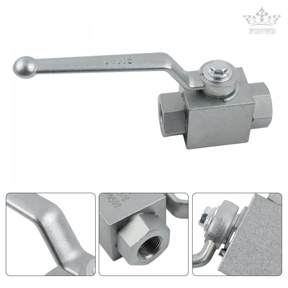 1PCS Hydraulic 2 Way Ball Valve 1/4 to 1 500 Bar Maximum Working Pressure