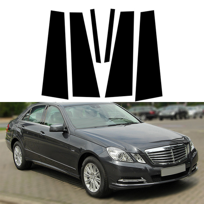 เสาเสารถสําหรับ Mercedes-Benz E-Class W212 4 ประตูซีดาน/Saloon E200 E250 E220 E63 AMG หน้าต่าง Moulding ฝาครอบ Trims