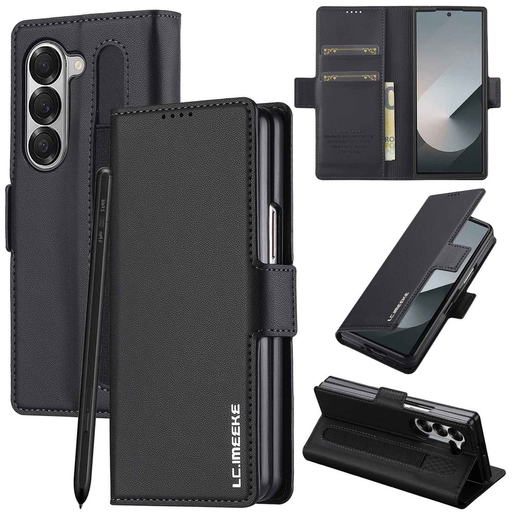 High-End Magnetic Flip Z Fold7 โทรศัพท์มือถือซองหนังเหมาะสําหรับ Samsung Z Fold6Z พับ/3/4/5 โทรศัพท์มือถือกรณีรวมทุกอย่างการ์ดป้องกันกรณี