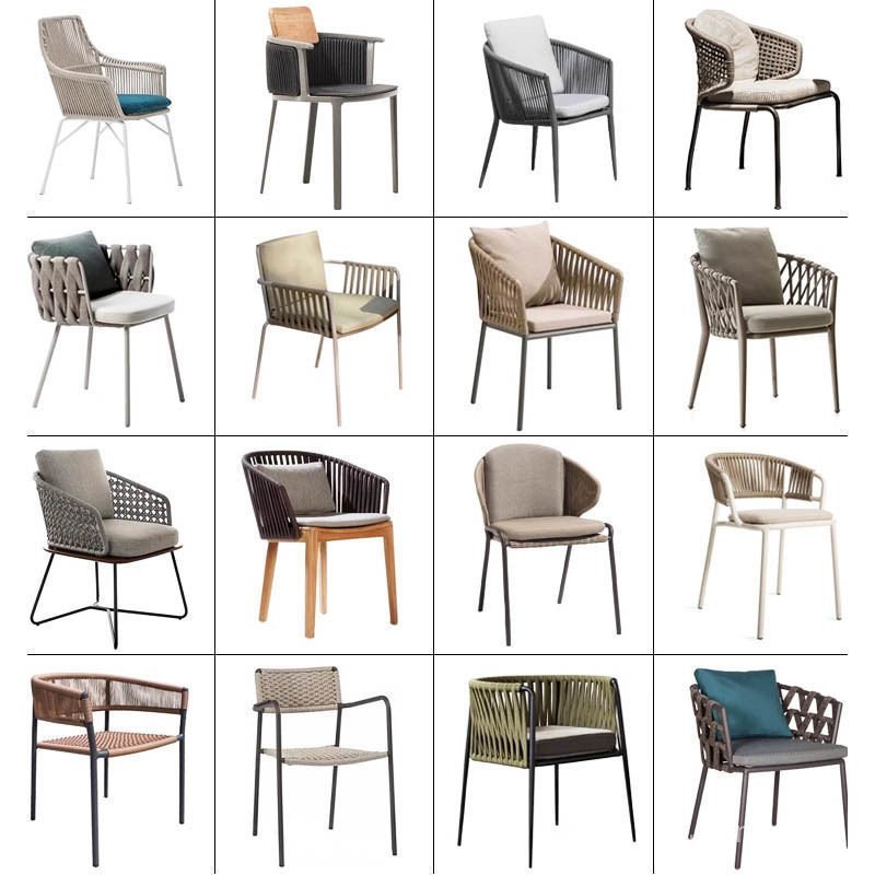 เก้าอี้หวาย Courtyard Open-air Villa ชุดสามชิ้นกลางแจ้ง B & BB ระเบียง Leisure เก้าอี้กลางแจ้งหวายโร