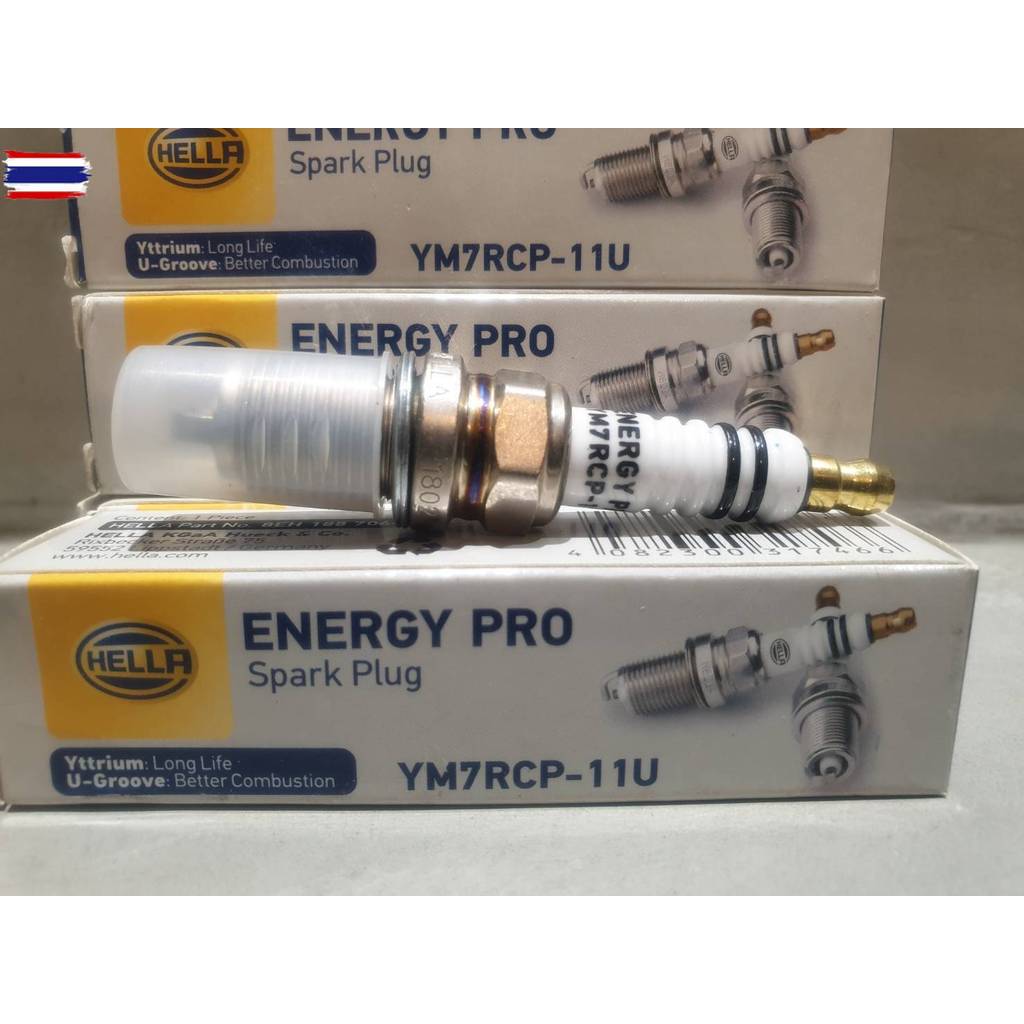 หัวเทียน Hella 4 หัวต่อชุด No.YM7RCP - 11Uแทน K16RU11,BKR6E,BKR5E