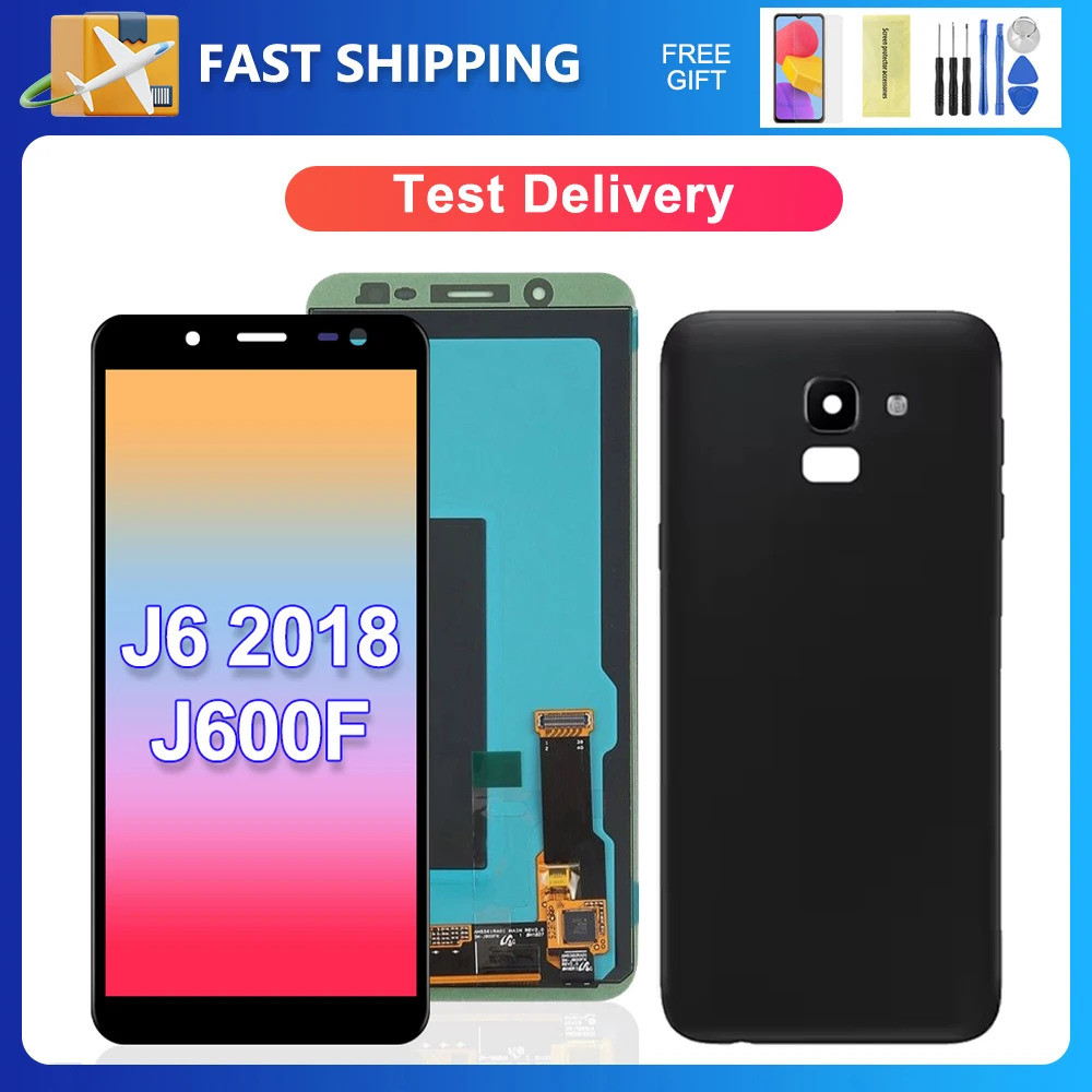 2018 Samsung 5.6 ที่ทดสอบ J600 J600f J600 g J600l จอแสดงผล Lcd Touch Screen Digitizer Assembly เปลี่