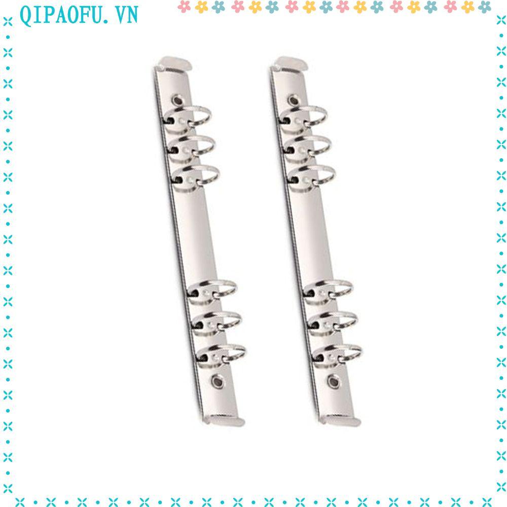 NENTEY 2PCS A5 Binder, 6 หลุมแหวน A5 a5 Binder 6 แหวน, 3 ซม.เส้นผ่านศูนย์กลางเงินสีโลหะคลิปเงิน 3 ซม