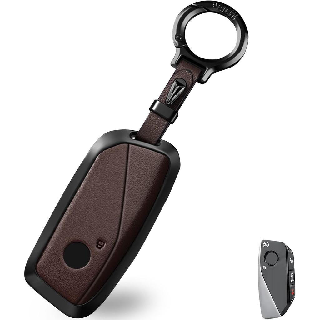 OLLEN กุญแจโลหะ Fob ฝาครอบ, Fit สําหรับ BMW 2023 2024 2025 2026 ใหม่ 5/7 Series 740i 760i X1 X2 X3 X