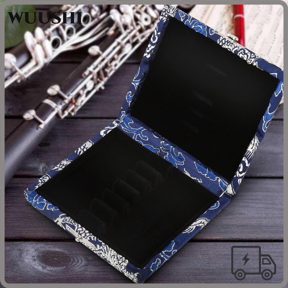 WUSHI Oboe Reed , ​ที่วางเก็บกกสีน้ําเงิน/แดง/เขียว ​กล่องเก็บกก​, ไม้ทนทาน ​อุปกรณ์เสริม Oboe ​ สํา