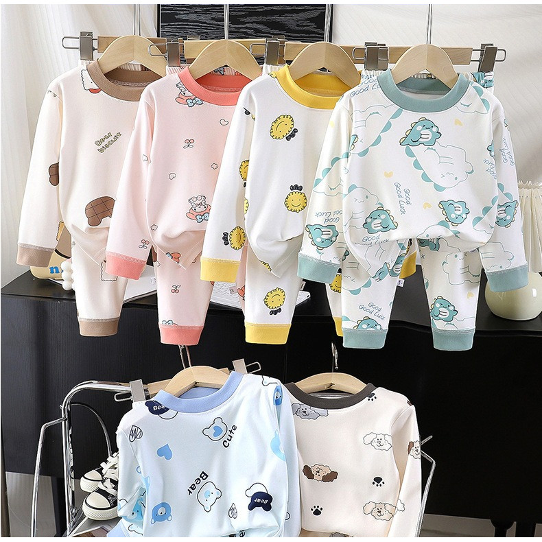 【YAOEENH】สูทฤดูใบไม้ร่วงฤดูหนาว 80-140cm สำหรับเด็ก ลายการ์ตูนและขนแกะแบบเยอรมัน ใส่สบายในบ้าน - รูปที่ 5