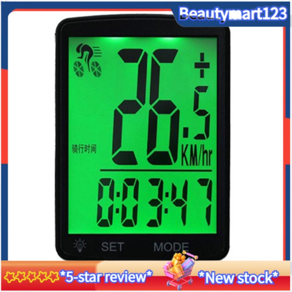 BM2.8 นิ้ว คอมพิวเตอร์จักรยาน มัลติฟังก์ชัน วัดระยะทางและ.speedometer พร้อมนาฬิกาจับเวลาและ.backligh