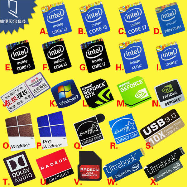 ใหม่ DIY สติกเกอร์ตกแต่ง Original 45th Generation CPU4 5th Generation i3 i5 i7 Pentium Strong แล็ปท็