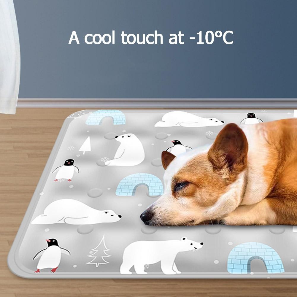 DFVR ฤดูร้อนสัตว์เลี้ยง Ice Pad สุนัข Cooling Bed Mat เจลน้ําแข็ง Breathable สุนัข Cat ที่นอนสัตว์เล
