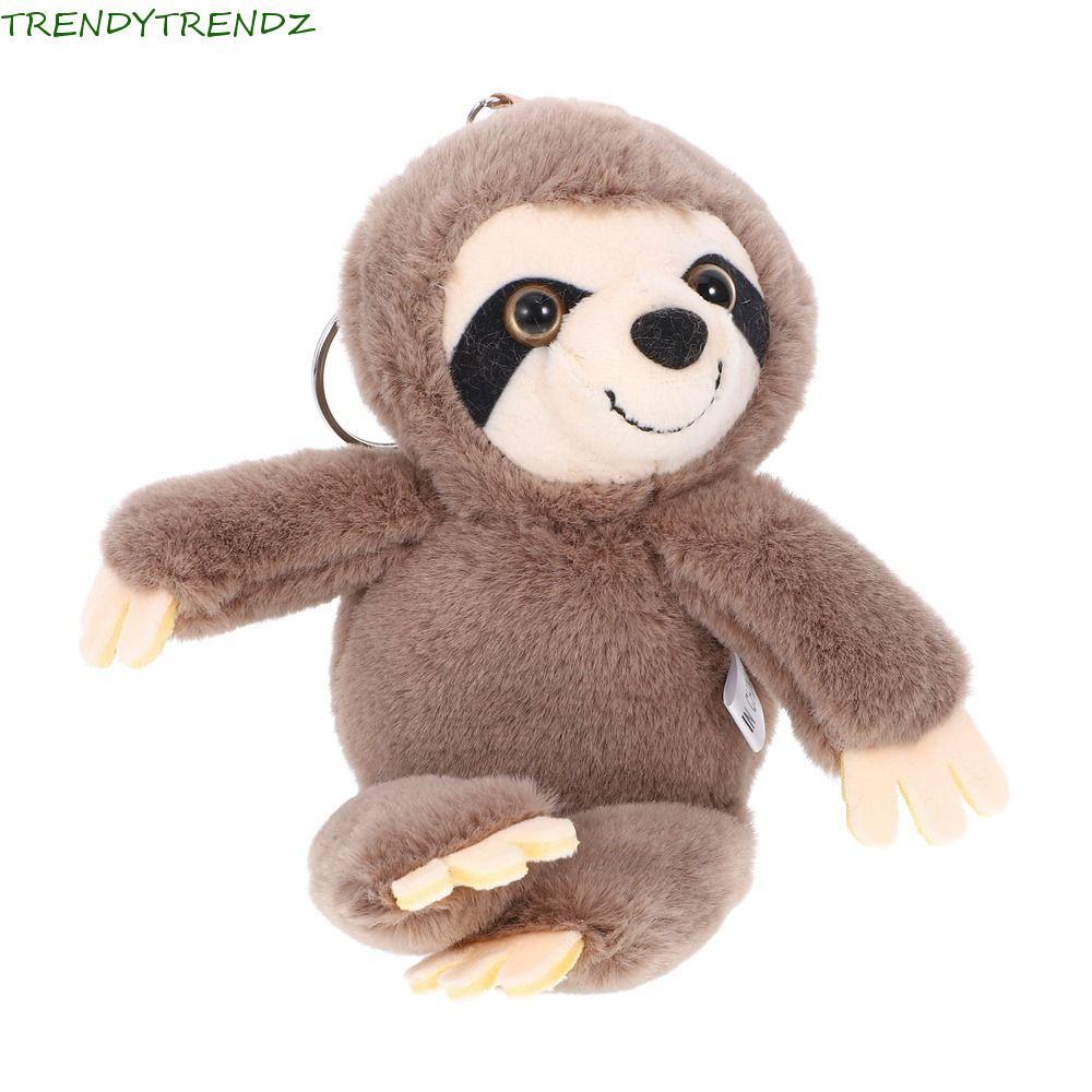 TRENDY TRENDZ Sloth จี้ขนาดเล็ก, กระเป๋า Charm ตุ๊กตาสัตว์ Plush Sloth พวงกุญแจ, ของเล่นเด็ก Big Eye