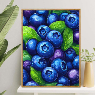 ACANDYL Blueberry DIY Paint by Numbers Kit 4050 cm Canvas · …