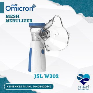 Taff Omicron Mesh Nebulizer JSLW302 Alat Bantu Napas Nafas Uap Terapi Pilek Pernafasan Pernapasan Nebul  Asma Inhalasi Ultrasonic Inhale Mini Batuk Pilek Flu Dewasa Portable TaffOmicron JSL W302 Medis Kesehatan