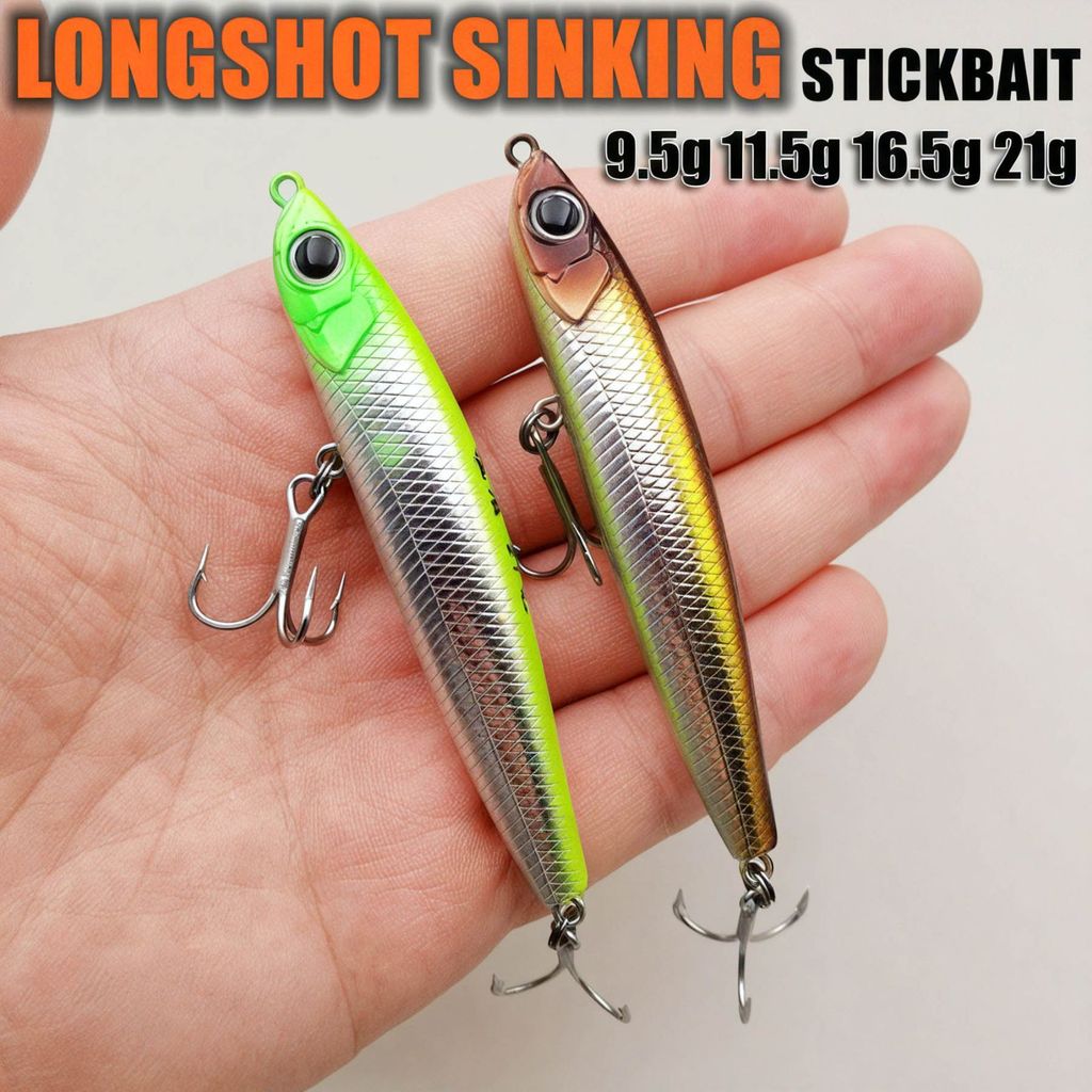Anh L57 9.5g 11.5g 16.5g 21g Long Shot Long Cast Sinking Stickbait เหยื่อตกปลา