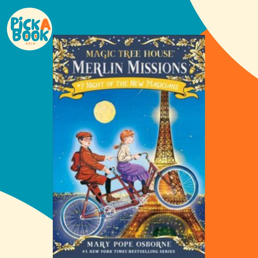 Magic Tree House 35 Night Of The New Magicians โดย Mary Pope Osborne (ฉบับสหรัฐอเมริกาปกอ่อน)