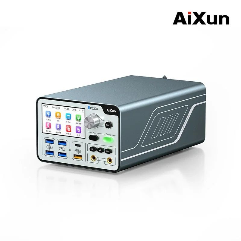AiXun P3208 32V/8A สมาร์ทตัวควบคุมแหล่งจ่ายไฟสําหรับ iPhone 6-14ProMax ปุ่มเดียว Power-on ทดสอบเมนบอ