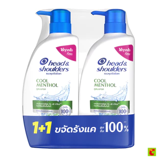 เฮดแอนด์โชว์เดอร์ แชมพูขจัดรังแค สูตรคูลเมนทอล 370 มล. แพ็คคู่