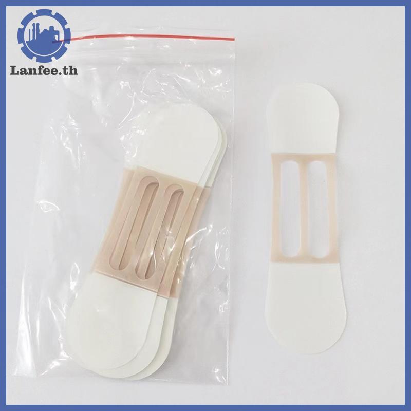 NFE 10 ชิ้นคอยกแพทช์กันน้ําความยืดหยุ่นที่มองไม่เห็นซีดจางคอริ้วรอยสติกเกอร์กาว Face Lift เทปแถบยืดห