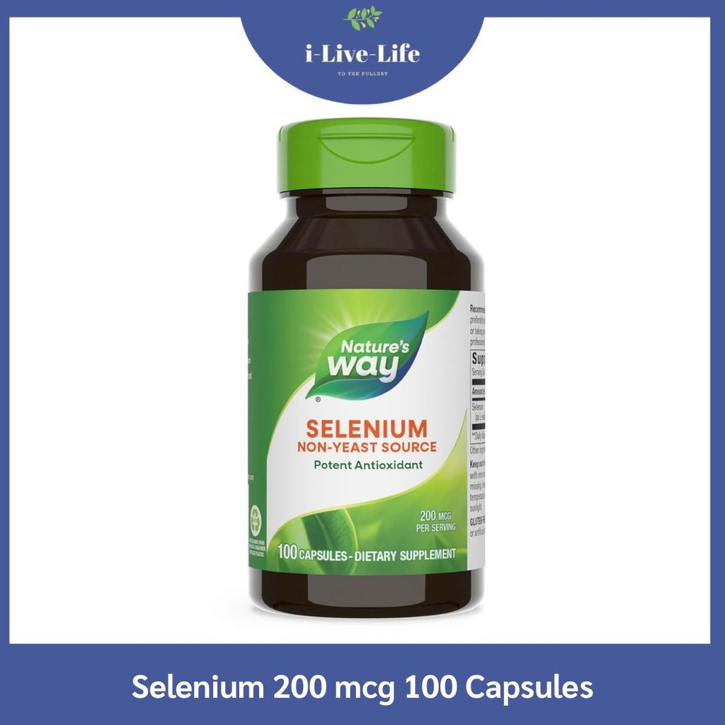 ซีลีเนียม Selenium 200 mcg 100 Capsules - Nature's Way
