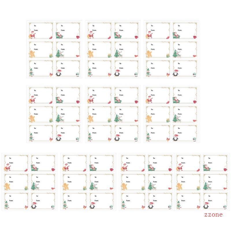 Zzz 10 ชิ้นชุดคริสต์มาส Tagged สติกเกอร์และจากคริสต์มาสชื่อ Tagged Self-Adhesive คริสต์มาสสติกเกอร์