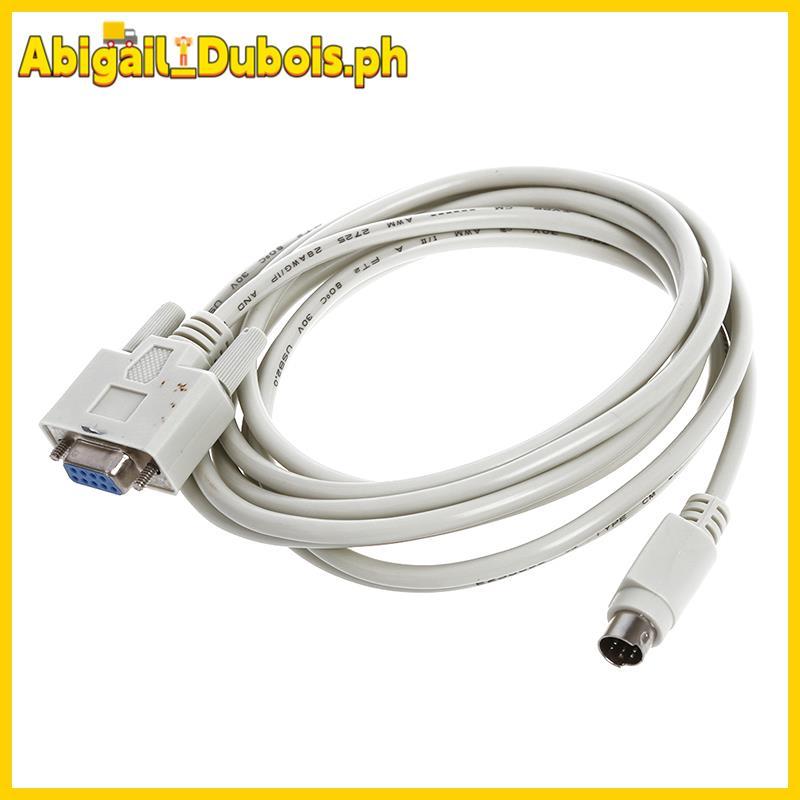 Abigail_DuboisDB9P ถึง 8P Mini Din RS232 ดาวน์โหลดสายสีขาว 8.2 Ft สําหรับ PLC -EH