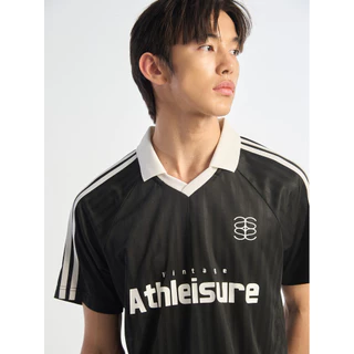 AIIZ เสื้อโปโลคอวีแอคทีฟผู้ชายแขนสั้น AIIZ Men's Pinstripe Polo Shirt