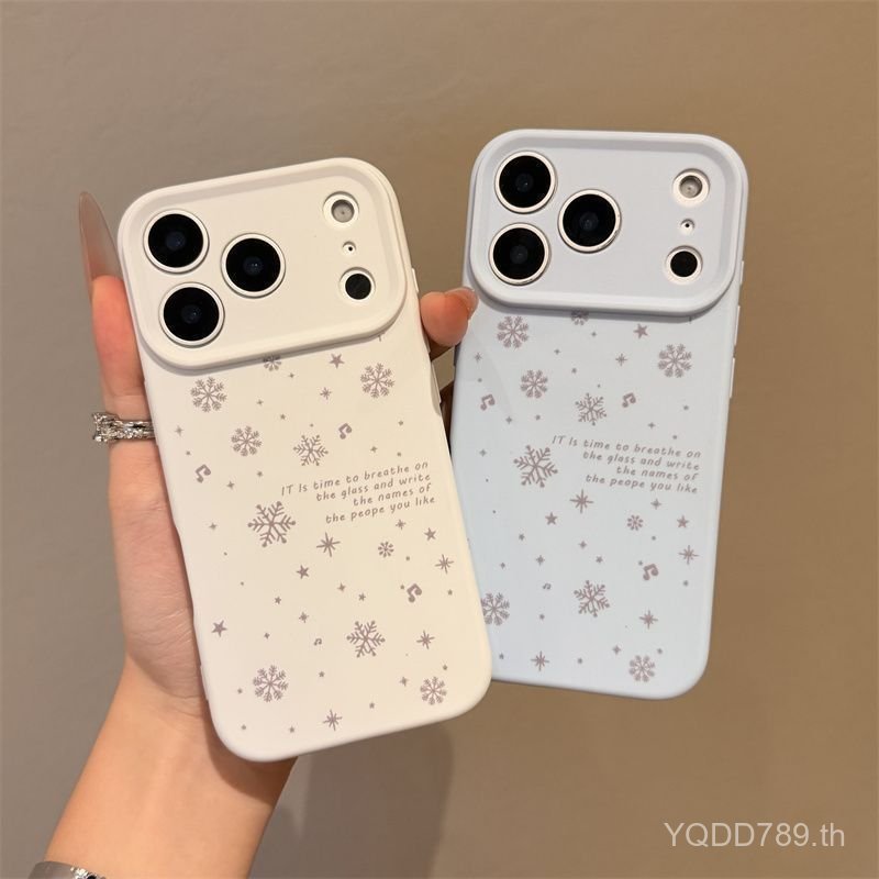 เคสโทรศัพท์ เหมาะสําหรับ iPhone 11 12 13 14 15 16 17 Pro max Plus Air Note Snowflake Shock-proof Sho