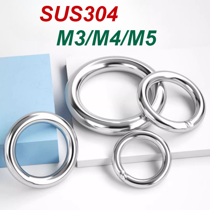 โอริงสแตนเลส 304 เชื่อมตัน ม3/ม4/ม5 สําหรับยกเชื่อมต่อเปลญวนโยคะ/ดึงมือสัตว์เลี้ยง [ม-เมกะไบต์]