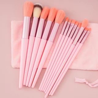 SELECTS 【13ชิ้นพรีเมียม】เซ็ตแปรงแต่งหน้าขนนุ่ม 💄 ครบทุกขั้นตอนการแต่งหน้า พร้อมถุงกำมะหยี่สวยงาม คุณภาพสูง