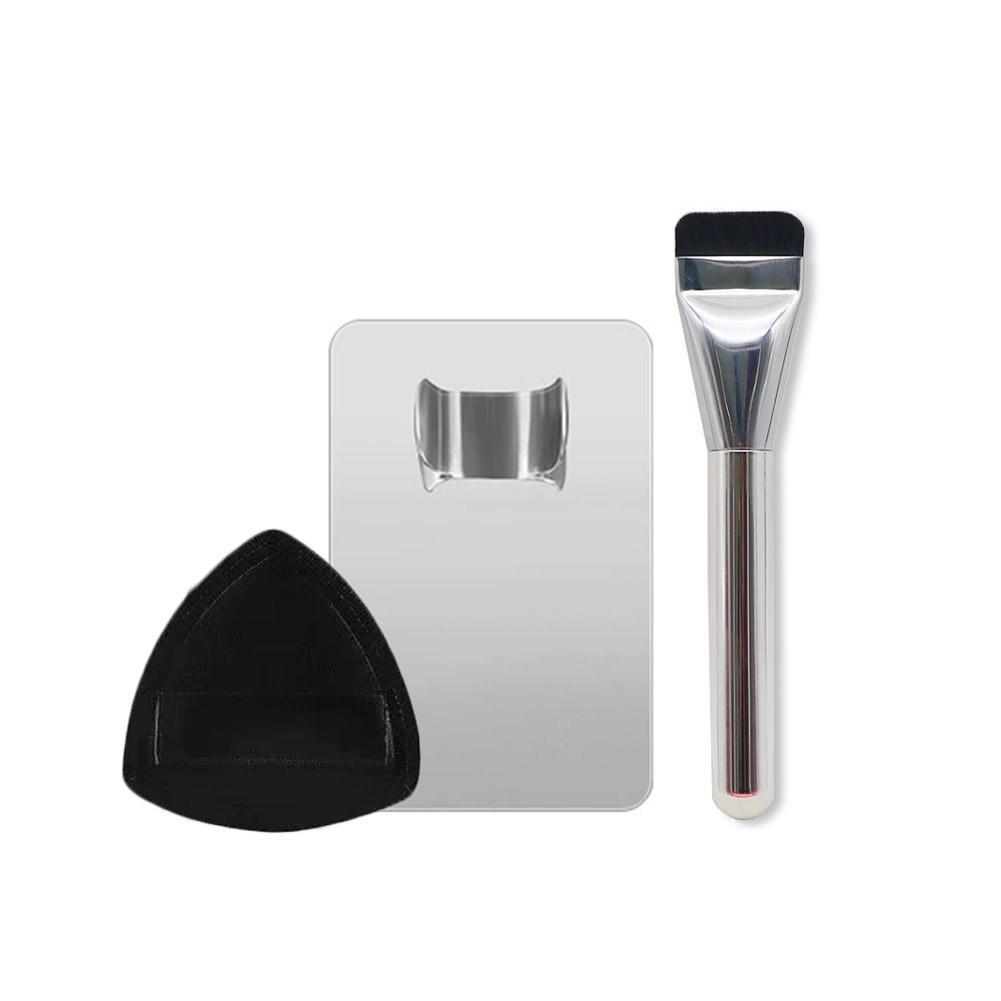 Makeup Palette Ring & Flat Top Foundation Brush Set และให้ Minimizes All-in-one Applicator Q4f6