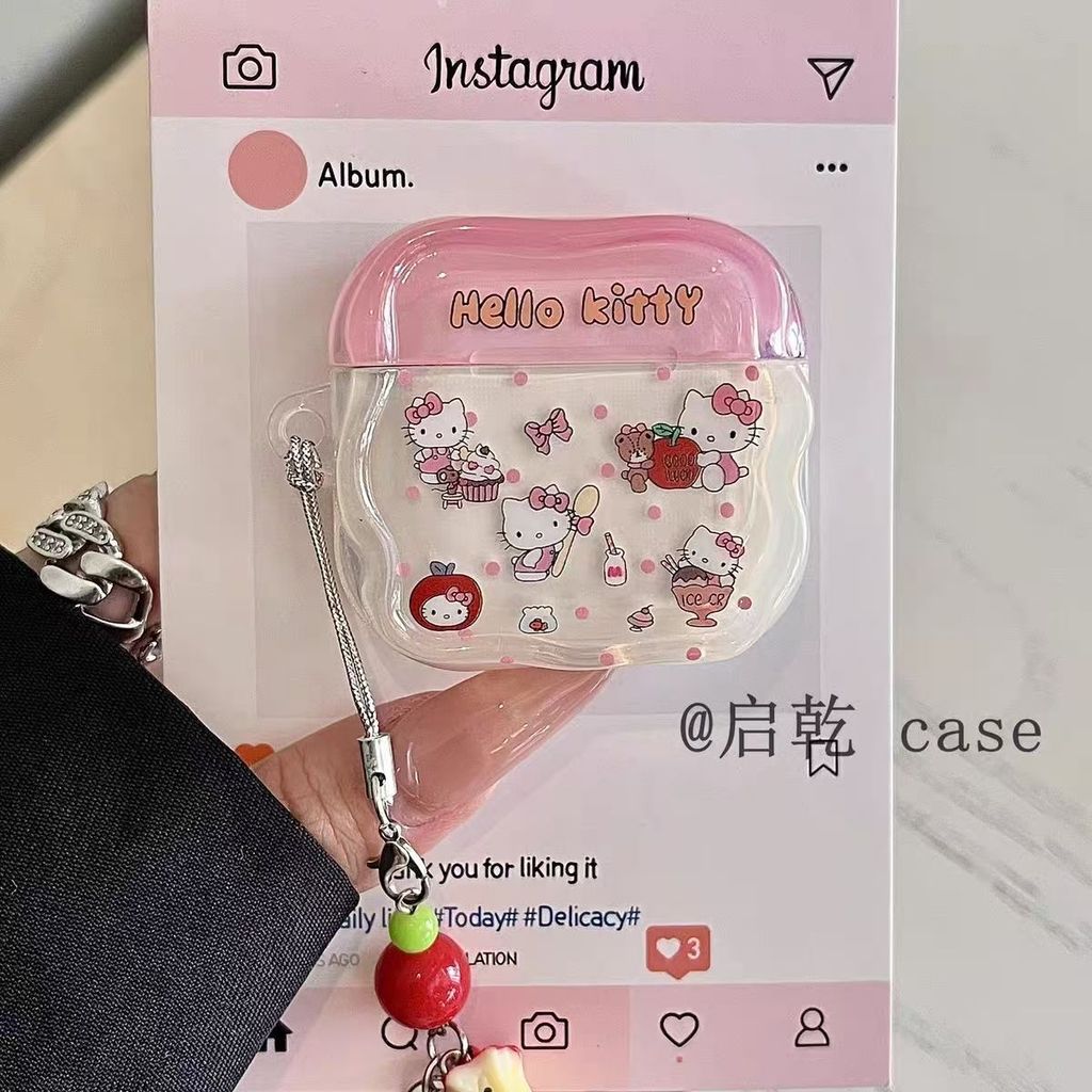การ์ตูนขนมหวาน kt Hello Kitty เหมาะสําหรับ Apple airpods 4 เคสหูฟัง airpodspro3 เคสหูฟัง 25.11.21