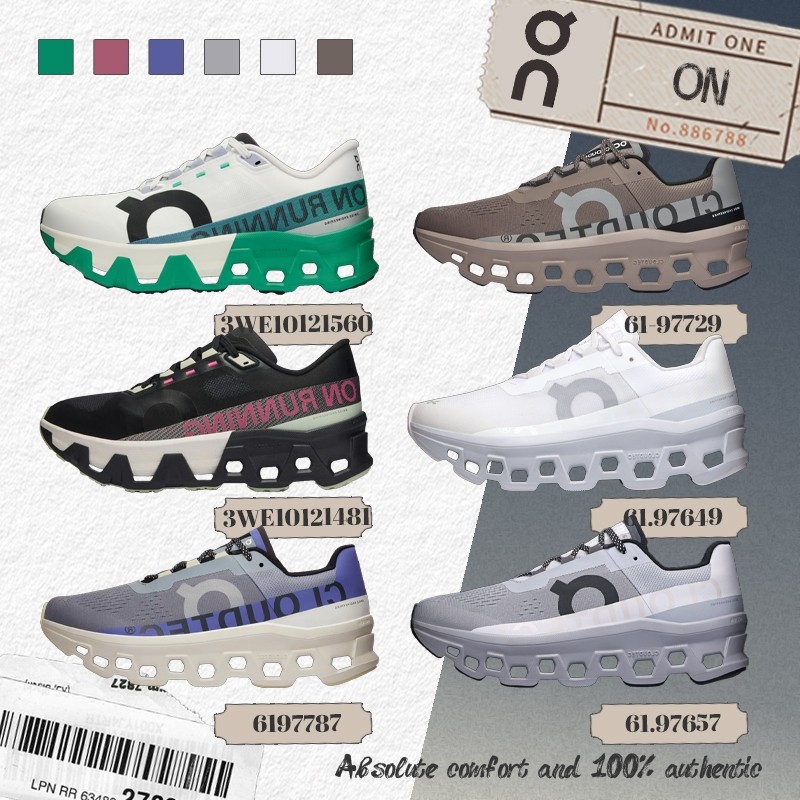 pre-order ของแท้100%On Cloudmonster รองเท้าวิ่งหุ้มข้อต่ำสำหรับผู้ชาย 61.97649/61.97657/6197787/61-97729
