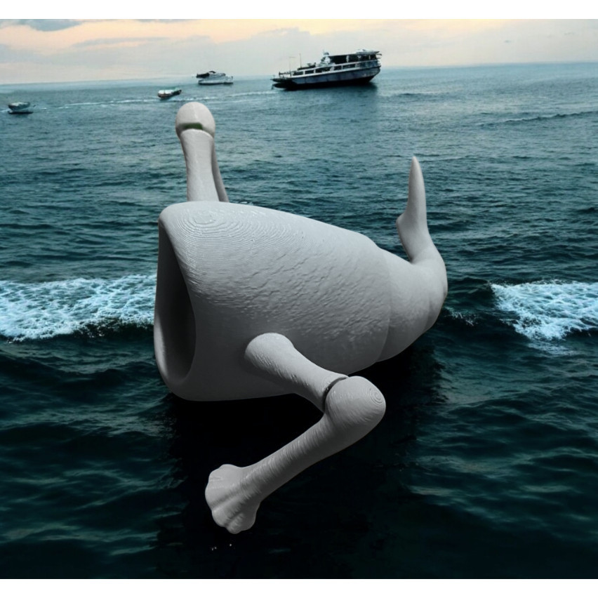 Cuero Sea Eater Articulion ของเล่นทําด้วยมือ 3D พิมพ์ลึก