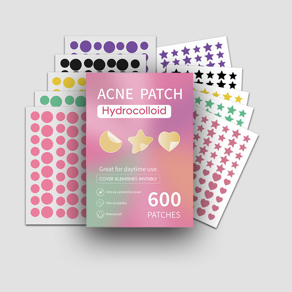 แผ่นแปะสิว bk แผ่นแปะสิว Round Heart Star Combine Acne Patch ขายส่งแผ่นแปะกําจัดสิว แผ่นแปะสิว สิวแพ